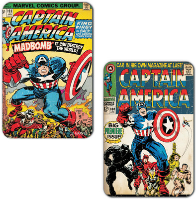 

Marvel Captain America madbomb (Officially Licensed) Fridge Magnet Pack of 2(Multicolor)