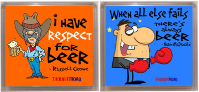 

Thoughtroad Respect Beer Fridge Magnet Pack of 2