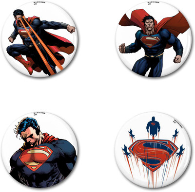

Warner Bros. Superman Flying Set Fridge Magnet Pack of 4(Multicolor)
