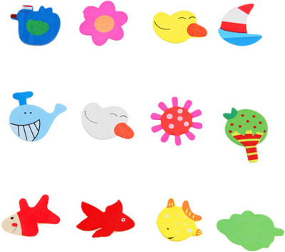 

Futaba Toy Shape Wooden Fridge Magnet Pack of 12