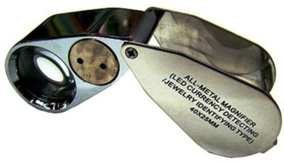 Abdullah Double Lens Magnifier 40x Magnifying Glass(Steel)