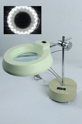 

LENSEL COMPACT VERSION (LED) INCLUDING INCREASED MAGNIFICATION ATTACHMENT 4X DESK TOP ILLUMINATED INSPECTION MAGNIFIER(Cream)