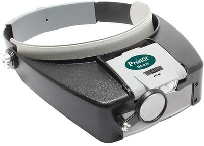 

Proskit Headband Single 1.8X, Overlapping 2.6x or, Three-in : 5.8x Magnifier(Black, White)