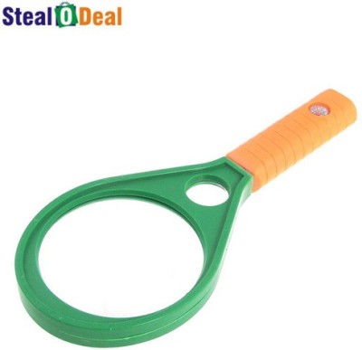 StealODeal Double Lens Magnifier 4X Magnifying Glass(Orange, Green)