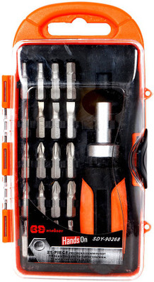 

HANDSON 21 PIECE MEGNETIC ELECTROC SCREWDRIVER SET SCREWDRIVER SET Metal(Orange)