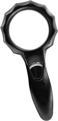 MAXED Illuminated Hand-held High-Powered Pocket with 6 LED Lights 6X Magnifying Glass(Black)