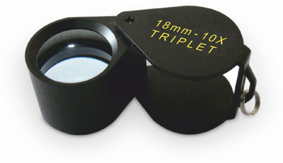 United Industries Achromatic Triplet Lens 10X Jeweler's Loupe(Black)
