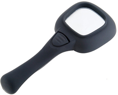 JM LED Money Checker Magnifying Glass 3X Magnifier(Black)