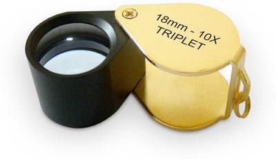 

United Industries Achromatic Triplet Lens 10X Jeweler's Loupe(Gold)