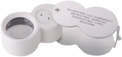 Star Magic Loupe With Uv & Led 40X Magnifying Glass(White)