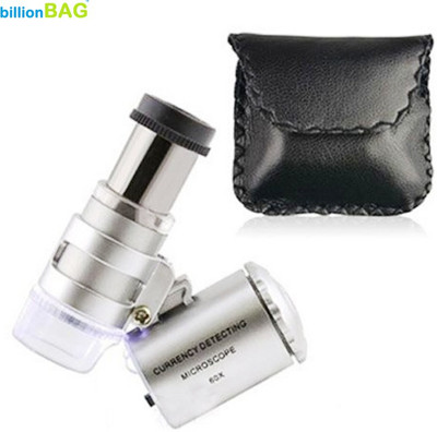 

BillionBAG Mini Led Pocket 60X Mini Microscope(Silver, Black)