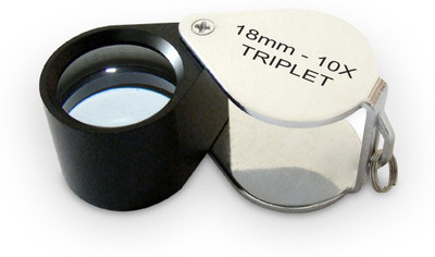 

United Industries Achromatic Triplet Lens 10X Jeweler's Loupe(Silver)