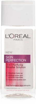 

L'Oreal Paris Skin Perfection 3 In 1 Purifying Micellar Solution MakeUp Remover Makeup Remover(200 ml)