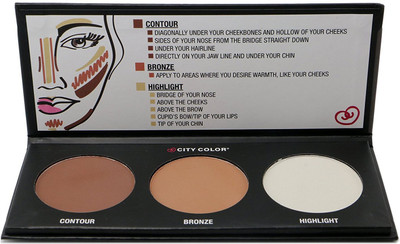 

City Color 1pc Countour Effects Palette -contour - Bronze - Highlight