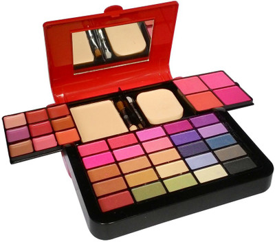 

ADS ADS-25Eyeshadow::4Blusher::1CompactPowder::9LipColor::1Puff::1Mirror::Makeupkit