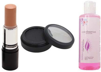 

Coloressence Rollon Panstick Concealer -(Pinkish Beige Fs - 4) Cake Eyeliner (Black - Ce-1) And Perfect (Make-Up)Remove(Pack of 3)