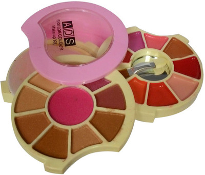 

ADS ADS-9Eyeshadow::1Blusher::1CompactPowder::8LipColor::1Puff::1Mirror::Makeupkit