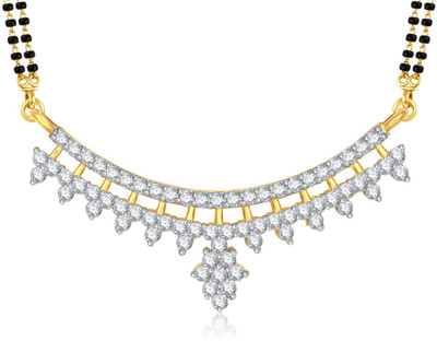 

Meenaz Traditional Floral Tanmaniya Cz Alloy Mangalsutra
