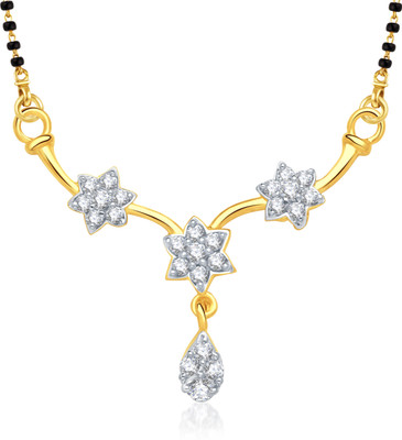 

VK Jewels VK Jewels Three Star Gold and Rhodium plated Mangalsutra Pendant Alloy Mangalsutra
