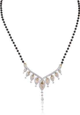 

Jisha 14kt Diamond Yellow Gold Mangalsutra Tanmaniya