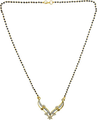 9% OFF on Aakshi Beautiful Diamond Flower in Dual Tone Metal, Alloy Mangalsutra 9% OFF on Aakshi Beautiful Diamond Flower in Dual Tone Metal, Alloy Mangalsutra
