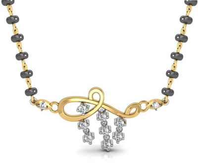 

Avsar Lucknow 18kt Diamond Yellow Gold Mangalsutra Tanmaniya