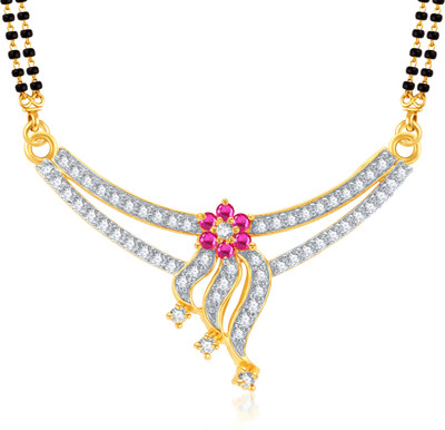 

Meenaz Enchant Gleam Cz Alloy Mangalsutra