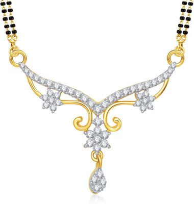 

Meenaz Flower Ritzzy Exclusive Tanmaniya Cz Alloy Mangalsutra