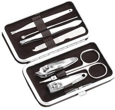Liqon 7 Pcs Manicure Kit In Leatherette Case(100 g, Set of 1)