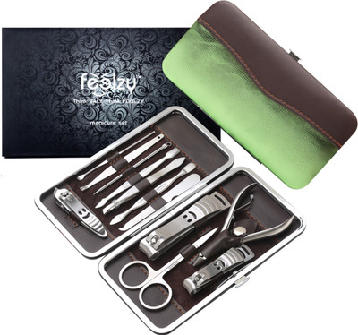 

Foolzy 12 in 1 Manicure Set Case White Checks(250 g, Set of 12)