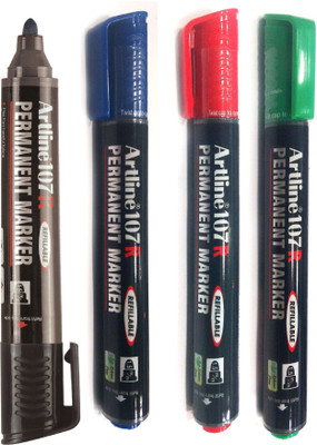 Artline 107R(Set of 4, Blue, Green, Red, Black)