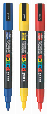 

Posca POSCA PC-5M Combo RCY(Set of 3, Red, Yellow, Blue)