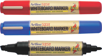 

Artline EK525T Twin White Board(Set of 3, Black, Blue, Red)