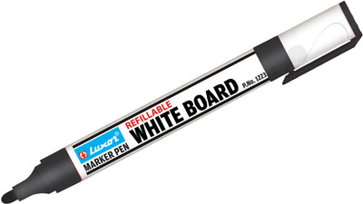 

Luxor Bullet Tip Whiteboard Markers Refillable(Set of 10, Black)