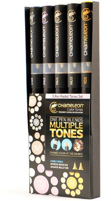 

Chameleonuk 5 Pen Pastel Tones Set(Set of 5, Pink)
