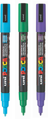 

Posca 3M Combo VXG(Set of 3, Violet, L Blue, Green)