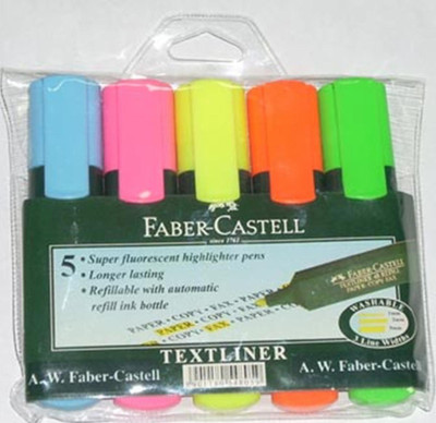 

Faber Castell 154805(Set of 3, Green, Fluroscent, Blue, Pink, Orange)