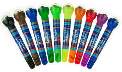 

Neo Gold Leaf 10 Colour Skech Pen With Rollers Stamper(Set of 10, Multicolor)