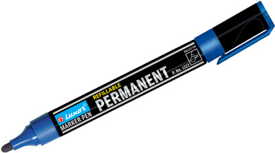 

Luxor Bullet Tip Permanent Markers Refillable(Set of 10, Blue)