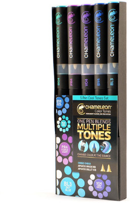 

Chameleonuk 5 Pen Cool Tones Set(Set of 5, Blue)