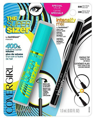 

Cover Girl Super Sizer Mascara Very Black And Intensify Me Liner Intense Black 13.44 ml(Black)