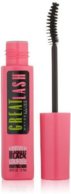 

Maybelline Great Lash Curved Brush Mascara Blackest Black 12.9 ml(Black)