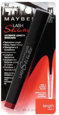 

Maybelline Pack Lash Stiletto Ultimate Length Washable Mascara, Brownish Black , 0. 952 6.6 ml(Brown)