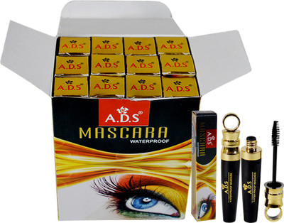 

ADS Waterproof Mascara Pack of 12 12 g(Black)