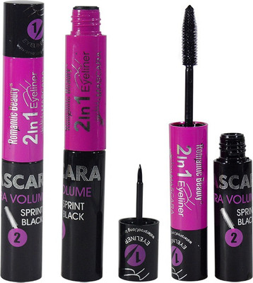 Flipkart - Romantic Beauty Romantic Beauty Professional Make Up 2in1 Eyeliner & Mascara -UGOM 10 g(Black)