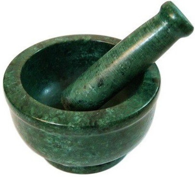 

Chave India Green Mortar And Pestle Set Masher Spice Mixer For Kitchen - 4 Inch Marble Masher(Green, Pack of 2)