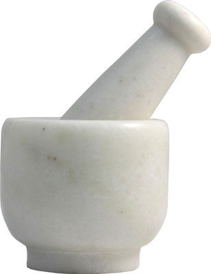 

Shree Bohra Ganesh Mortar and Pestle Marble Masher(White)