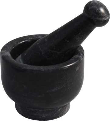 Shree Bohra Ganesh Mortar and Pestle Marble Masher(Black)