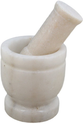 

Govindam Mortar and Pestle Set Marble Masher(White, Pack of 2)
