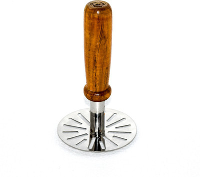 

VR Wooden Wood, Stainless Steel Masher(Yellow, Steel, Pack of 1)